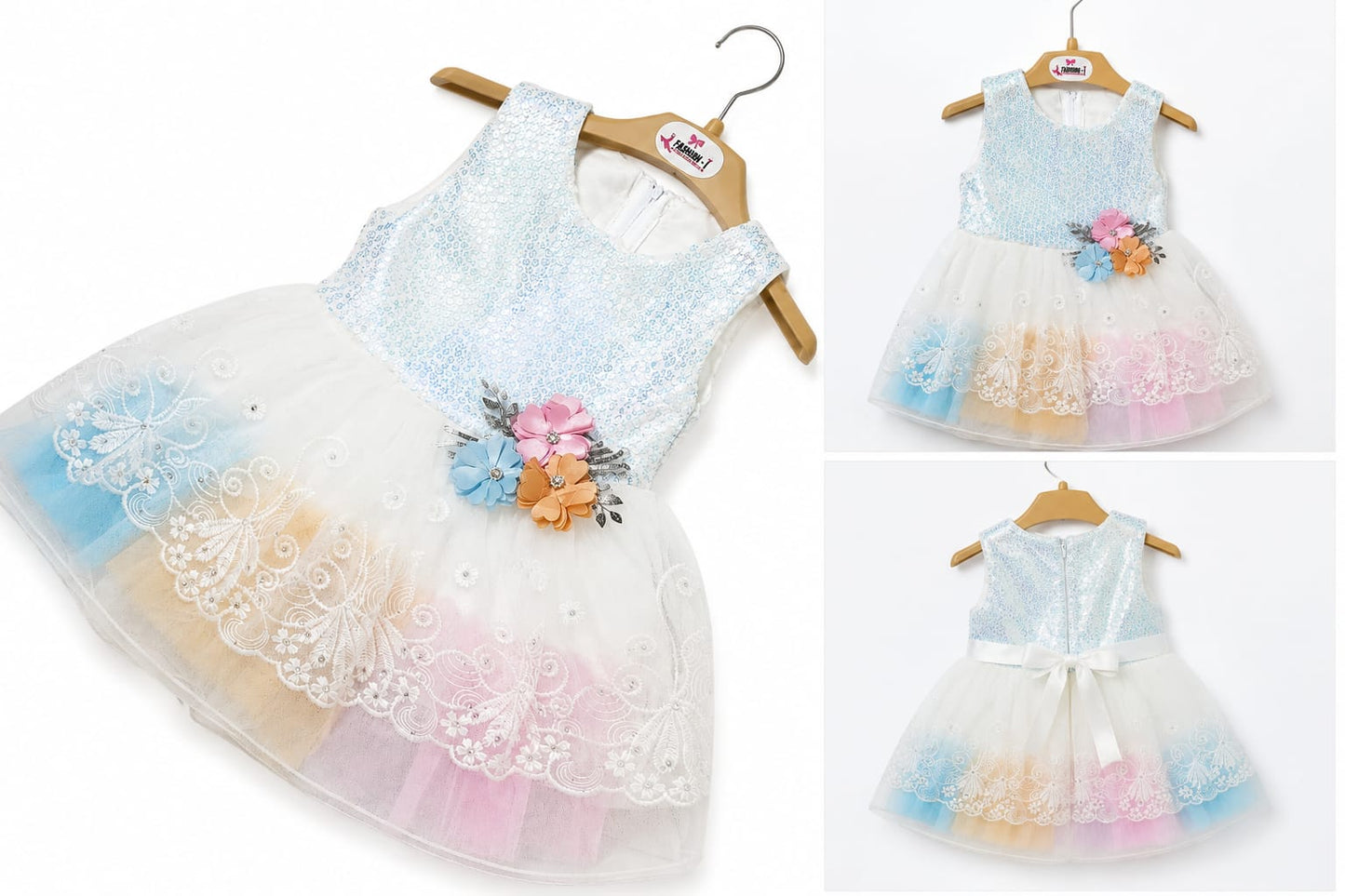 Elegant Girls’ Floral Party Frock – Premium Princess Dress