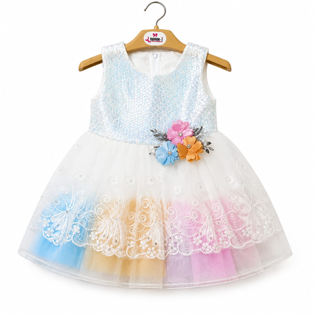 Elegant Girls’ Floral Party Frock – Premium Princess Dress